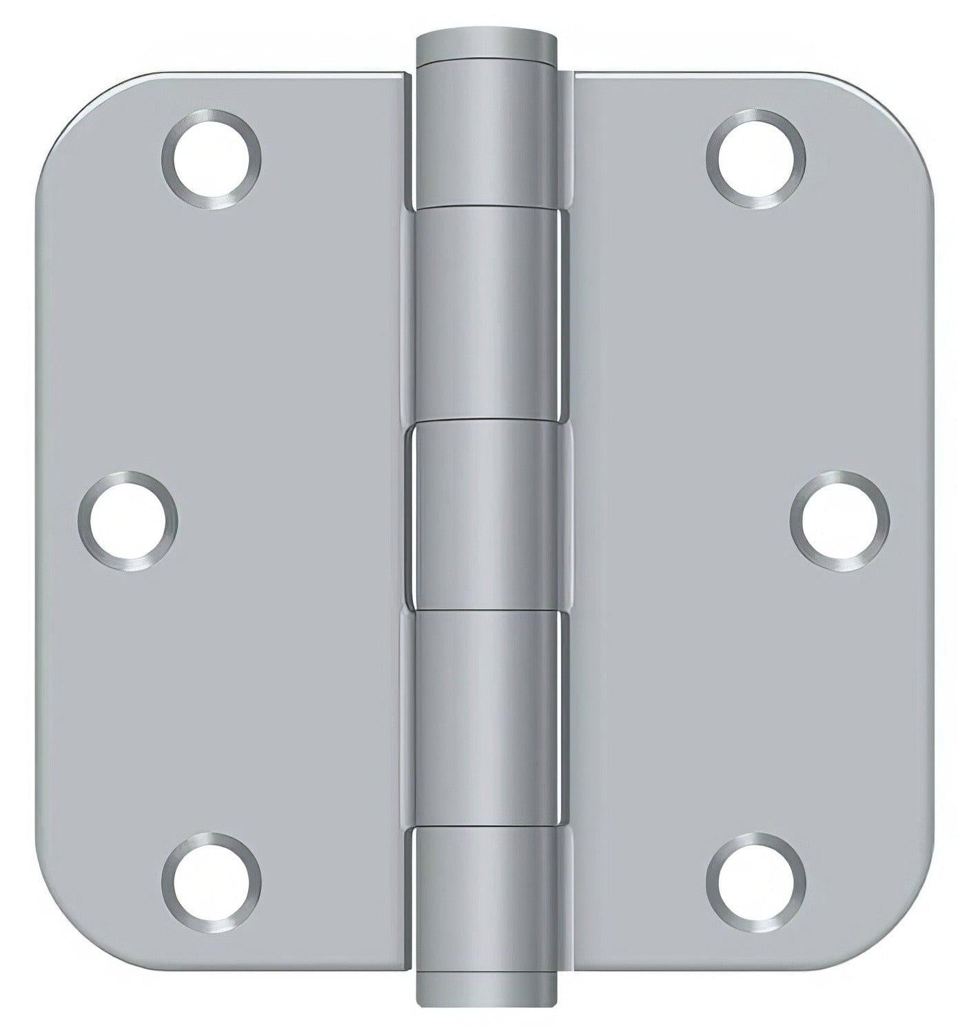 Deltana S35R5HD 3-1/2" x 3-1/2" Plain Bearing 5/8" Radius Corner Door Hinge - Pair