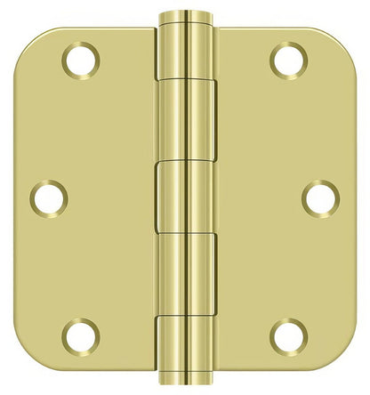 Deltana S35R5HD 3-1/2" x 3-1/2" Plain Bearing 5/8" Radius Corner Door Hinge - Pair