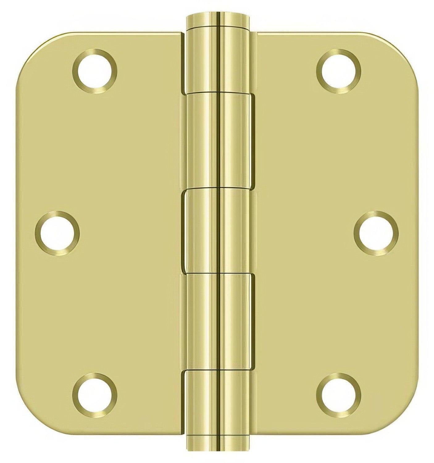 Deltana S35R5HD 3-1/2" x 3-1/2" Plain Bearing 5/8" Radius Corner Door Hinge - Pair