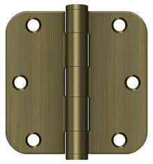Deltana S35R5HD 3-1/2" x 3-1/2" Plain Bearing 5/8" Radius Corner Door Hinge - Pair