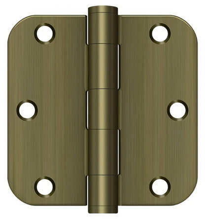 Deltana S35R5HD 3-1/2" x 3-1/2" Plain Bearing 5/8" Radius Corner Door Hinge - Pair