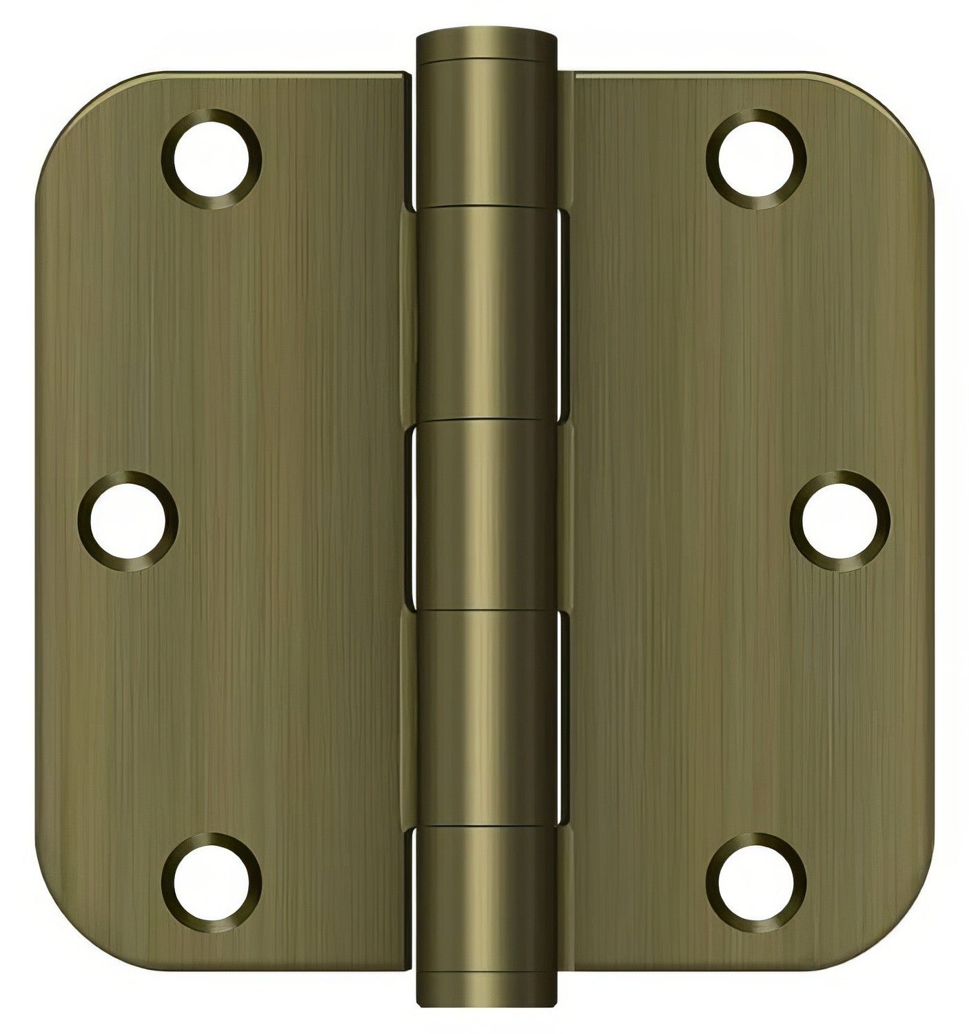 Deltana S35R5HD 3-1/2" x 3-1/2" Plain Bearing 5/8" Radius Corner Door Hinge - Pair