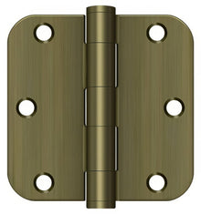 Deltana S35R5HD 3-1/2" x 3-1/2" Plain Bearing 5/8" Radius Corner Door Hinge - Pair