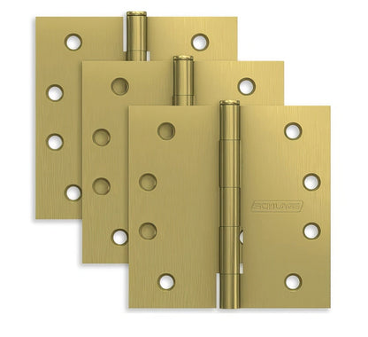 Ives S3P1020FRP 4" x 4" Square Corner Plain Bearing Mortise Hinges.