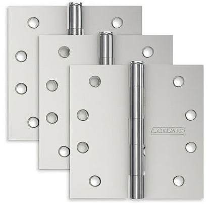 Ives S3P1020FRP 4" x 4" Square Corner Plain Bearing Mortise Hinges.