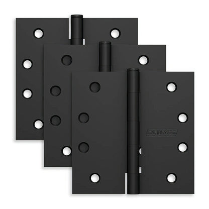 Ives S3P1020FRP 4" x 4" Square Corner Plain Bearing Mortise Hinges.