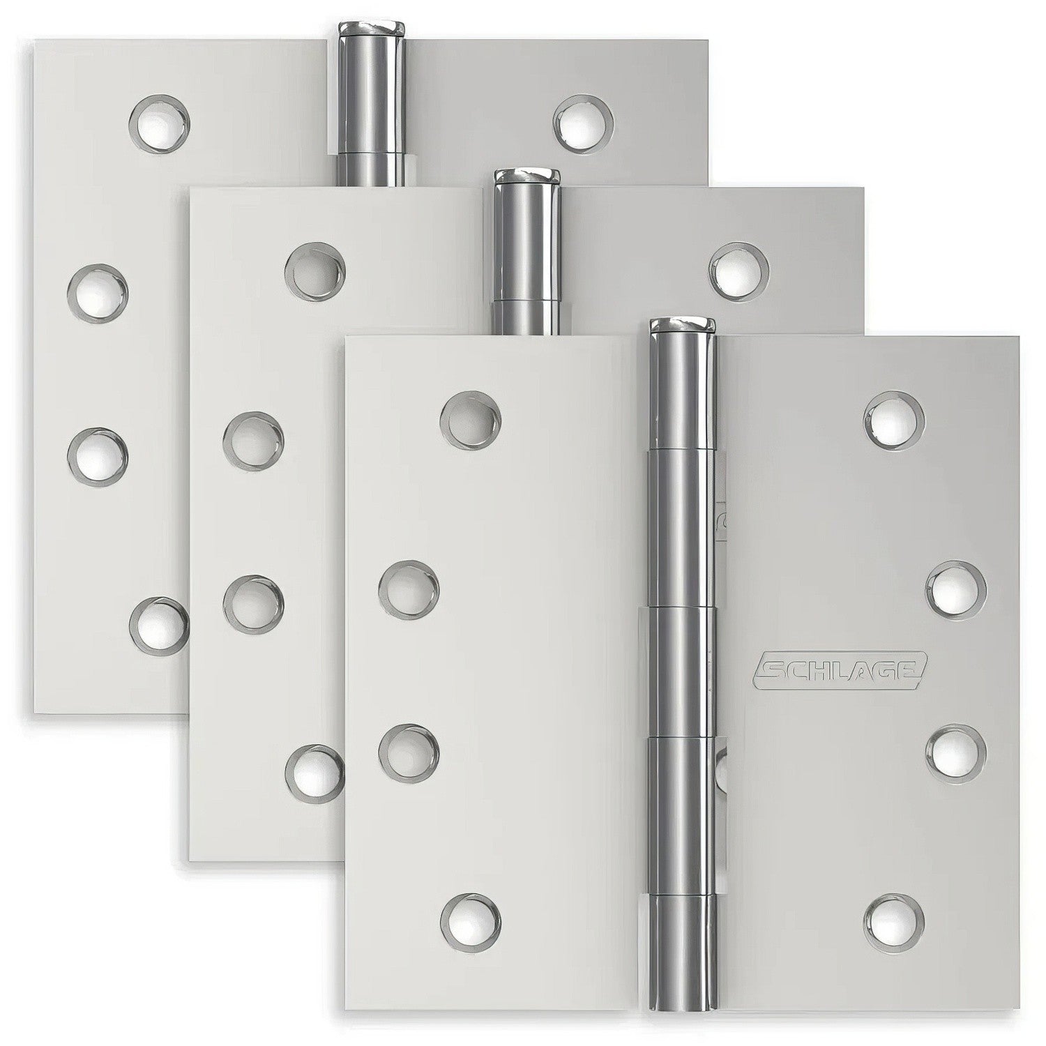 Ives S3P1020FRP 4" x 4" Square Corner Plain Bearing Mortise Hinges.