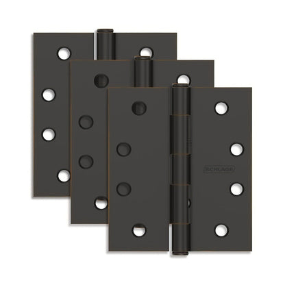 Ives S3P1020FRP 4" x 4" Square Corner Plain Bearing Mortise Hinges.