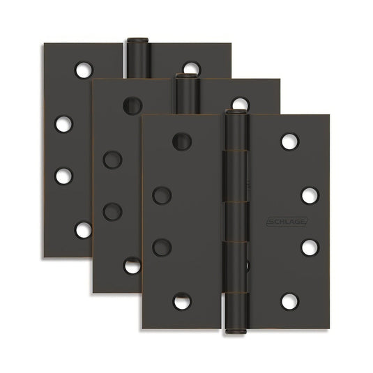 Ives S3P1020FRP 4" x 4" Square Corner Plain Bearing Mortise Hinges.