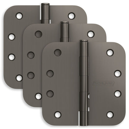 Schlage S3P1021FRP 4" x 4" 5/8 Radius Hinge 3 Pack