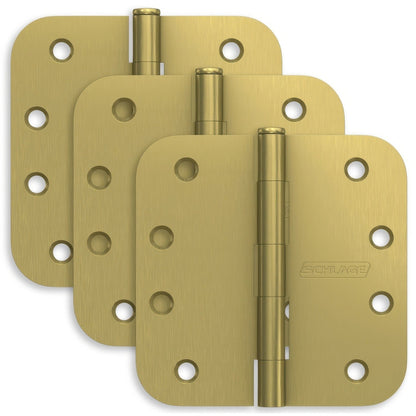 Schlage S3P1021FRP 4" x 4" 5/8 Radius Hinge 3 Pack