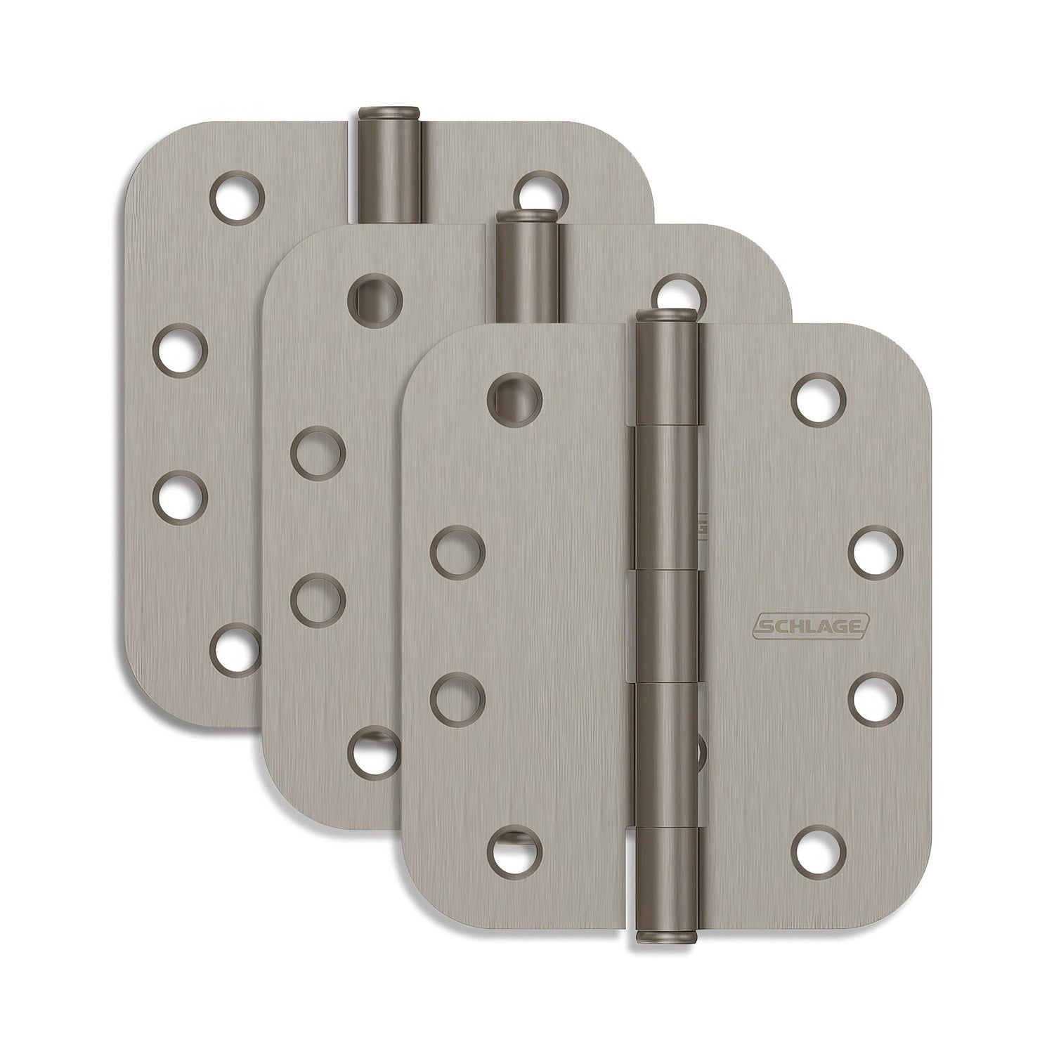 Schlage S3P1021FRP 4" x 4" 5/8 Radius Hinge 3 Pack