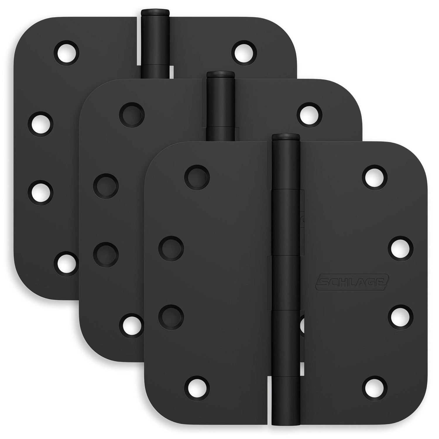 Schlage S3P1021FRP 4" x 4" 5/8 Radius Hinge 3 Pack.