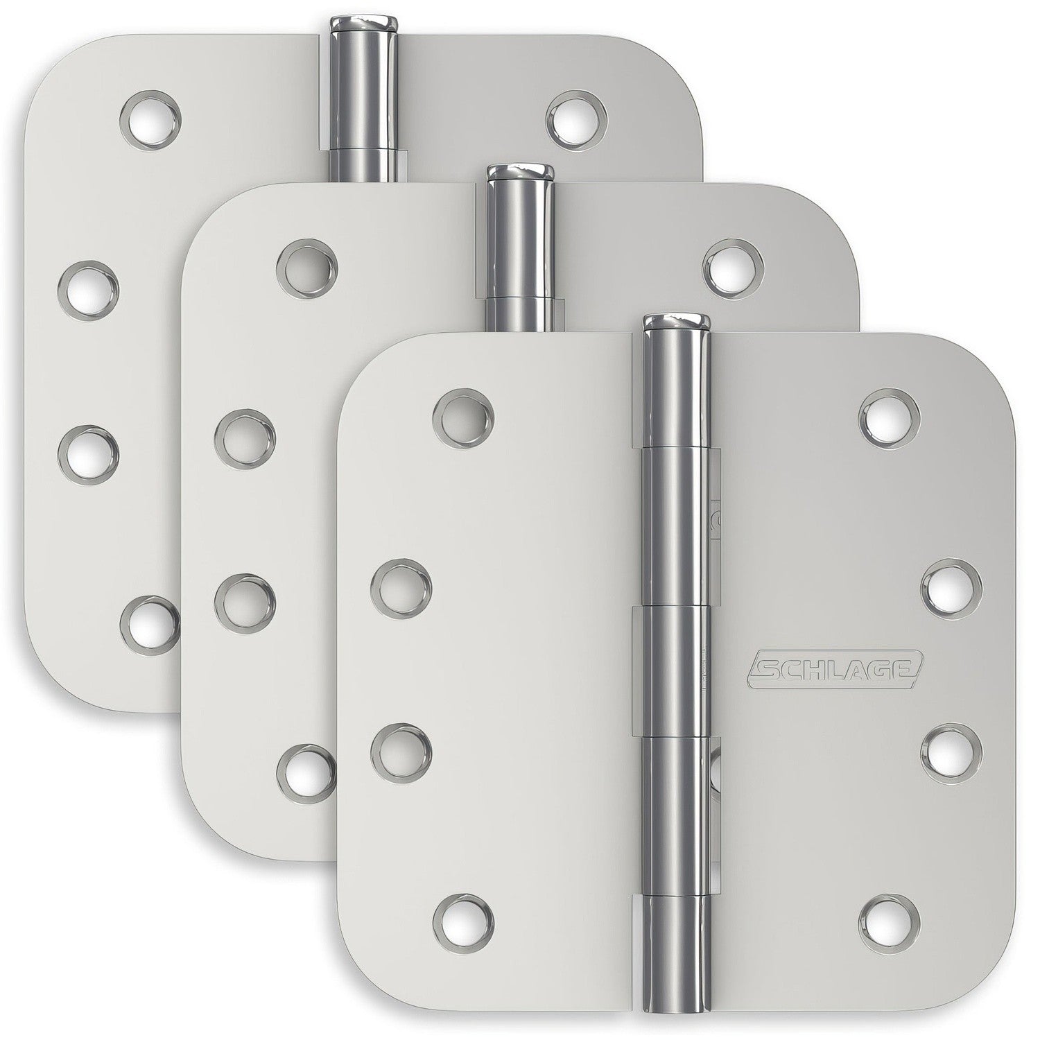 Schlage S3P1021FRP 4" x 4" 5/8 Radius Hinge 3 Pack.