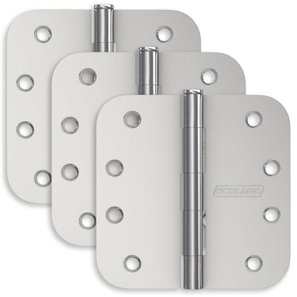 Schlage S3P1021FRP 4" x 4" 5/8 Radius Hinge 3 Pack.