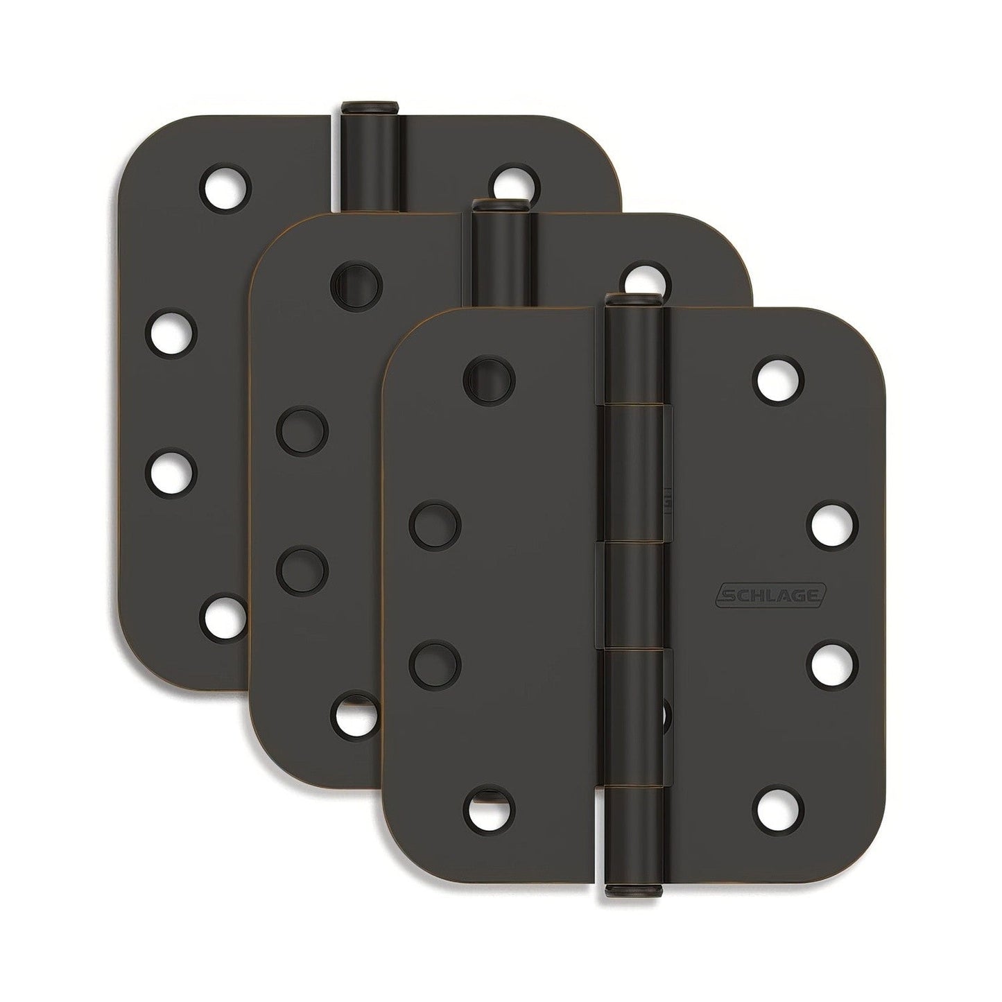 Schlage S3P1021FRP 4" x 4" 5/8 Radius Hinge 3 Pack.