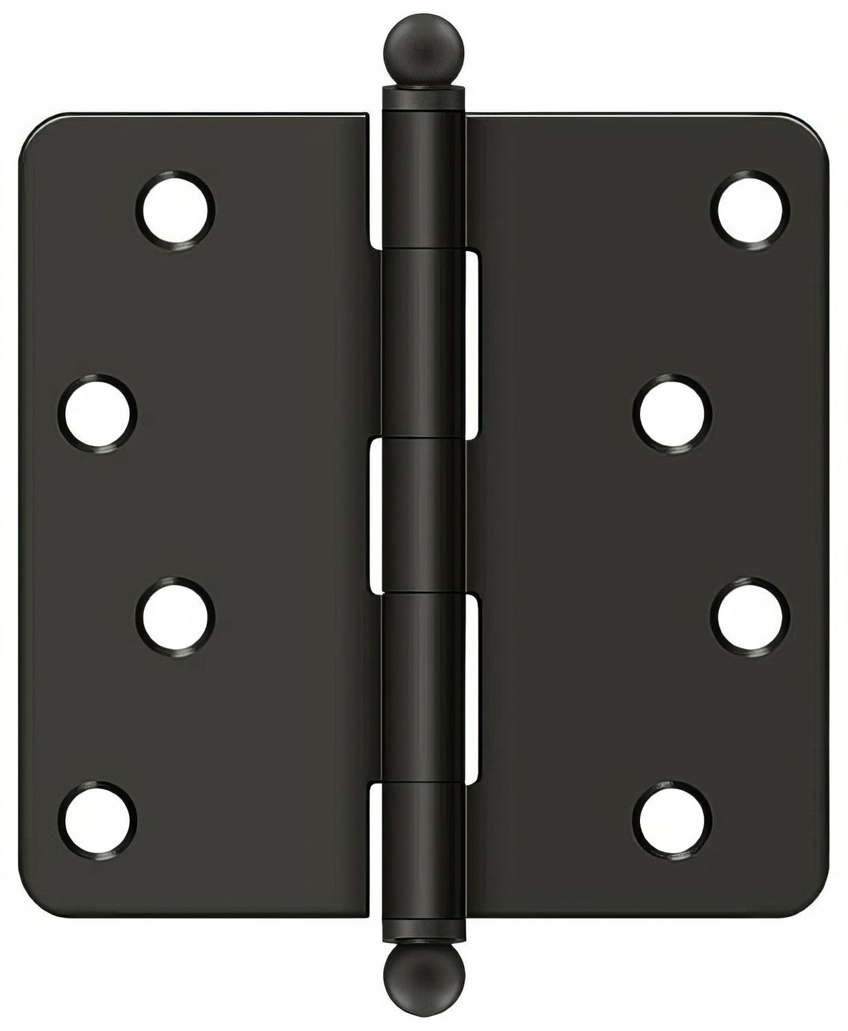 Deltana S44R4-BT 4" x 4" Plain Bearing 1/4" Radius Corner Door Hinge - Pair