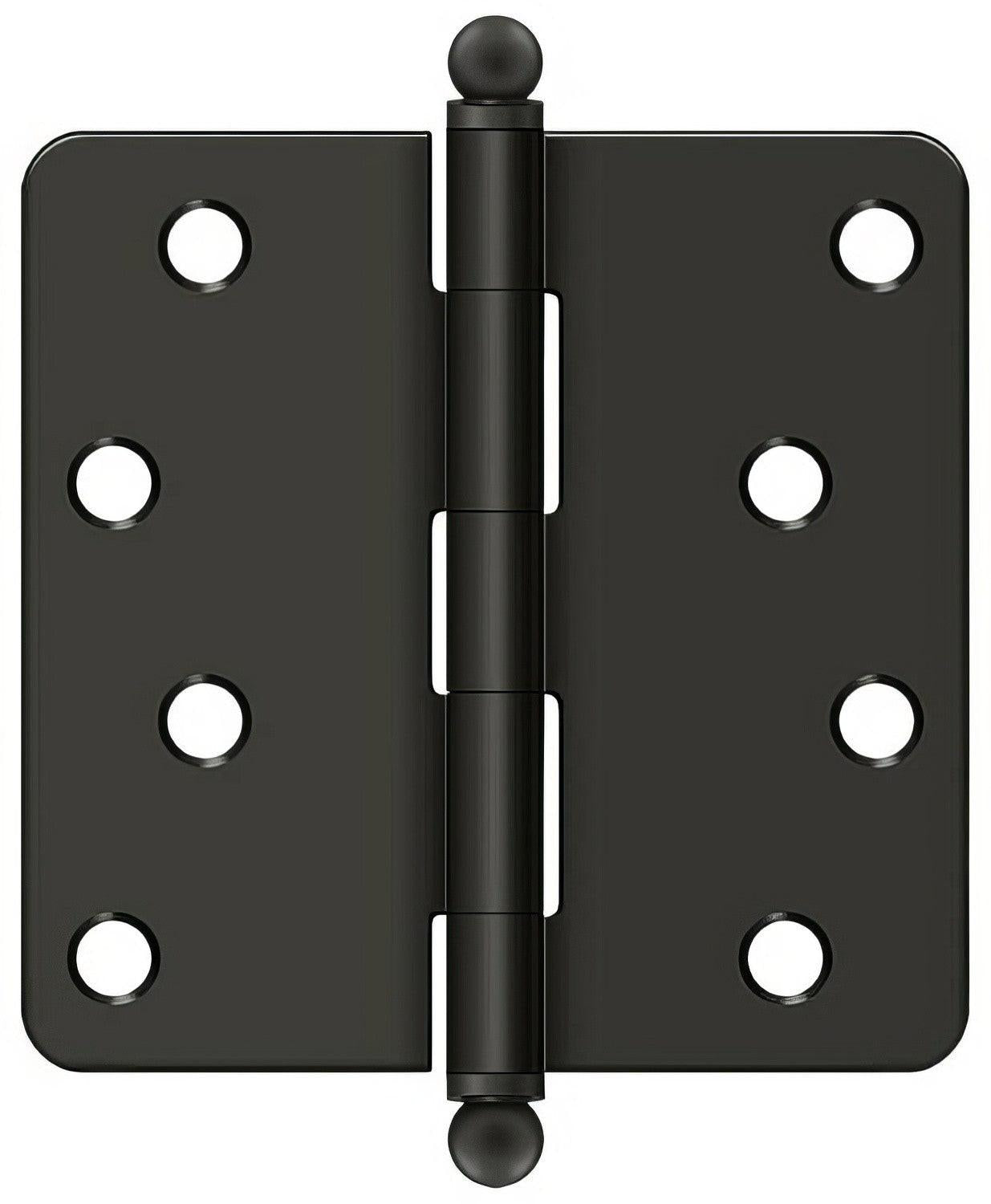 Deltana S44R4-BT 4" x 4" Plain Bearing 1/4" Radius Corner Door Hinge - Pair
