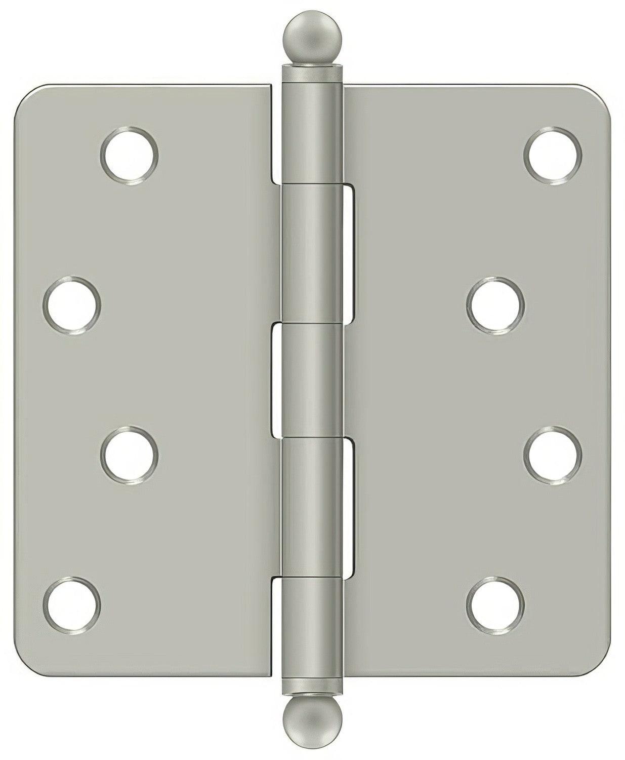 Deltana S44R4-BT 4" x 4" Plain Bearing 1/4" Radius Corner Door Hinge - Pair