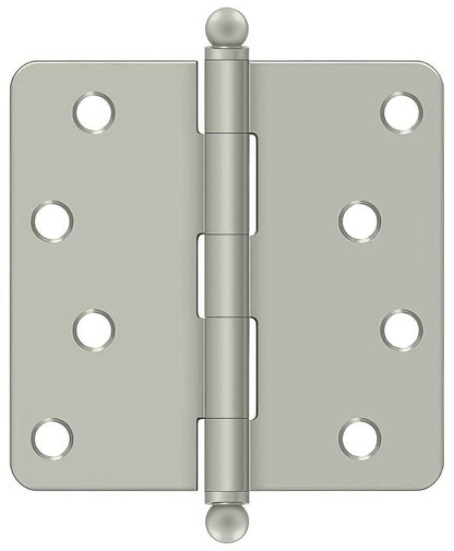 Deltana S44R4-BT 4" x 4" Plain Bearing 1/4" Radius Corner Door Hinge - Pair