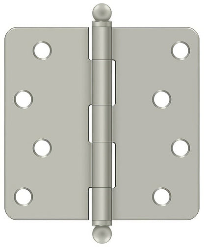 Deltana S44R4-BT 4" x 4" Plain Bearing 1/4" Radius Corner Door Hinge - Pair