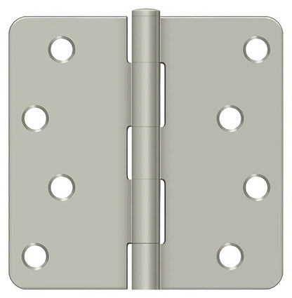 Deltana S44R4 4" x 4" Plain Bearing 1/4" Radius Corner Door Hinge - Pair