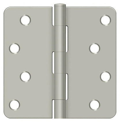 Deltana S44R4 4" x 4" Plain Bearing 1/4" Radius Corner Door Hinge - Pair