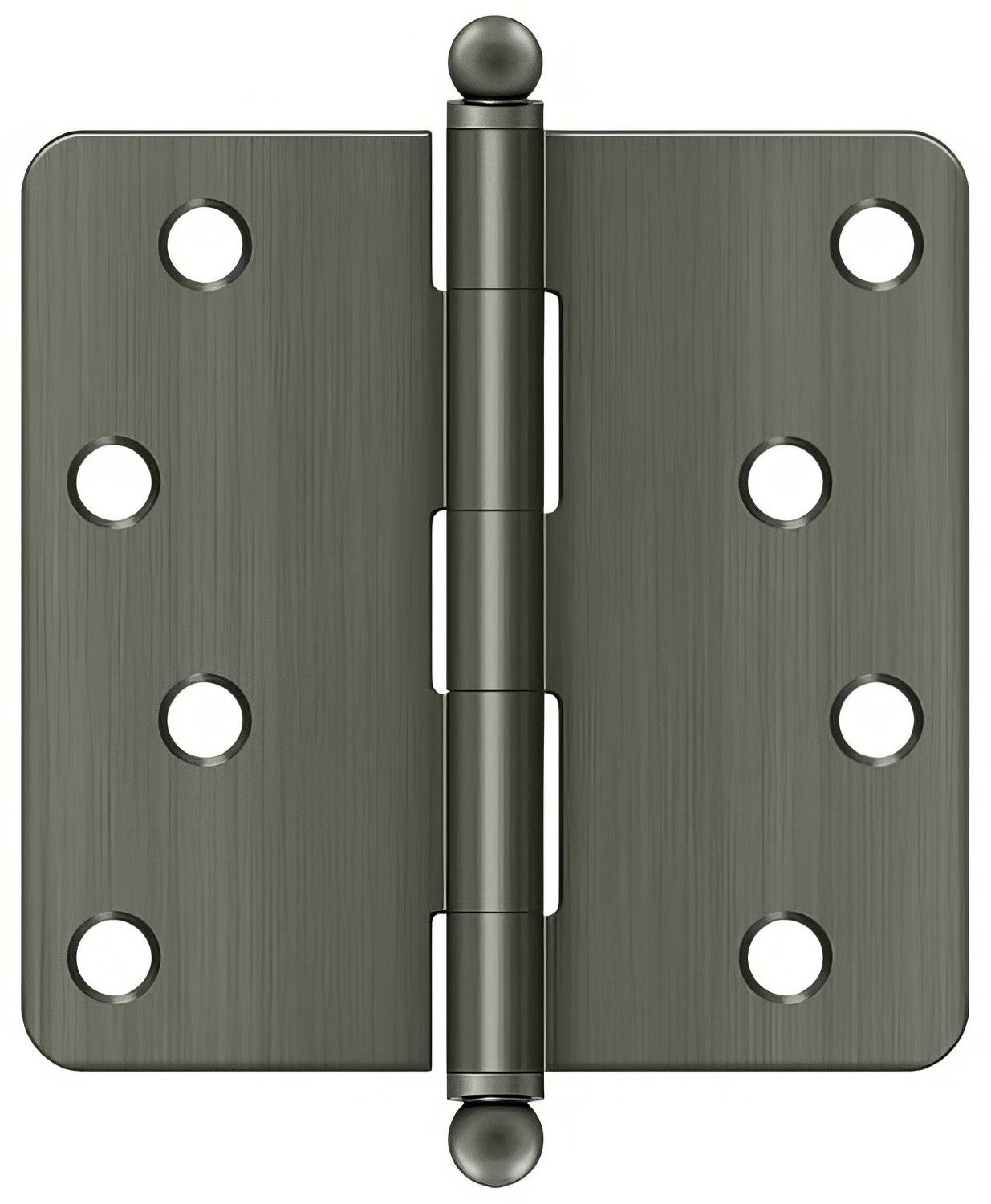 Deltana S44R4-BT 4" x 4" Plain Bearing 1/4" Radius Corner Door Hinge - Pair