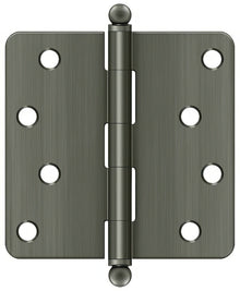 Deltana S44R4-BT 4" x 4" Plain Bearing 1/4" Radius Corner Door Hinge - Pair