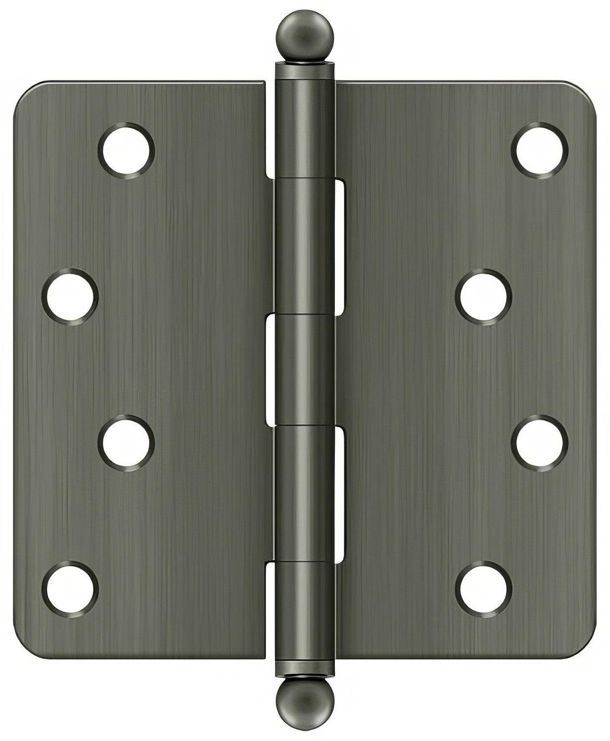 Deltana S44R4-BT 4" x 4" Plain Bearing 1/4" Radius Corner Door Hinge - Pair