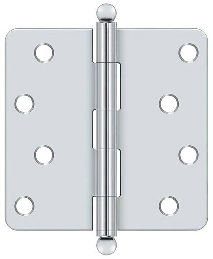 Deltana S44R4-BT 4" x 4" Plain Bearing 1/4" Radius Corner Door Hinge - Pair