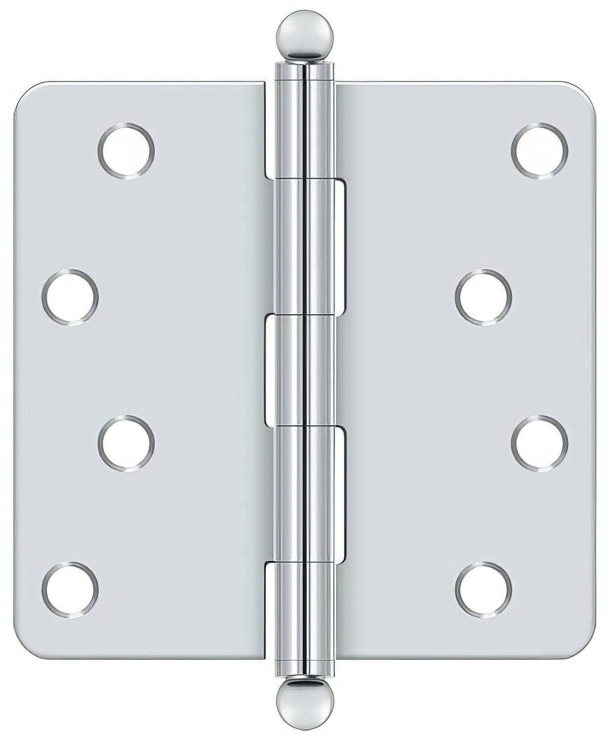 Deltana S44R4-BT 4" x 4" Plain Bearing 1/4" Radius Corner Door Hinge - Pair