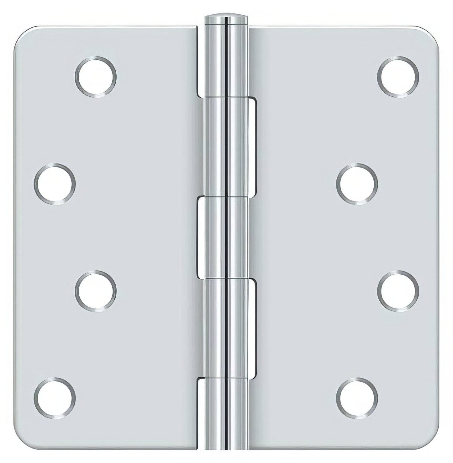 Deltana S44R4 4" x 4" Plain Bearing 1/4" Radius Corner Door Hinge - Pair
