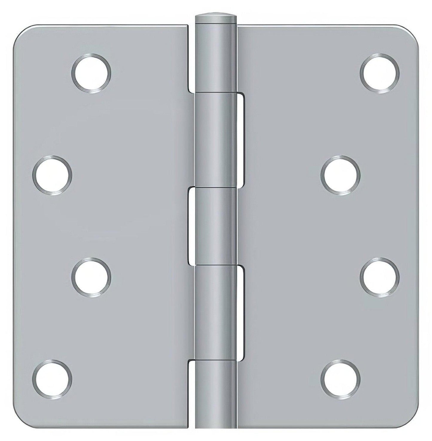 Deltana S44R4 4" x 4" Plain Bearing 1/4" Radius Corner Door Hinge - Pair