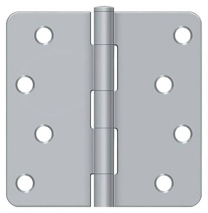 Deltana S44R4 4" x 4" Plain Bearing 1/4" Radius Corner Door Hinge - Pair