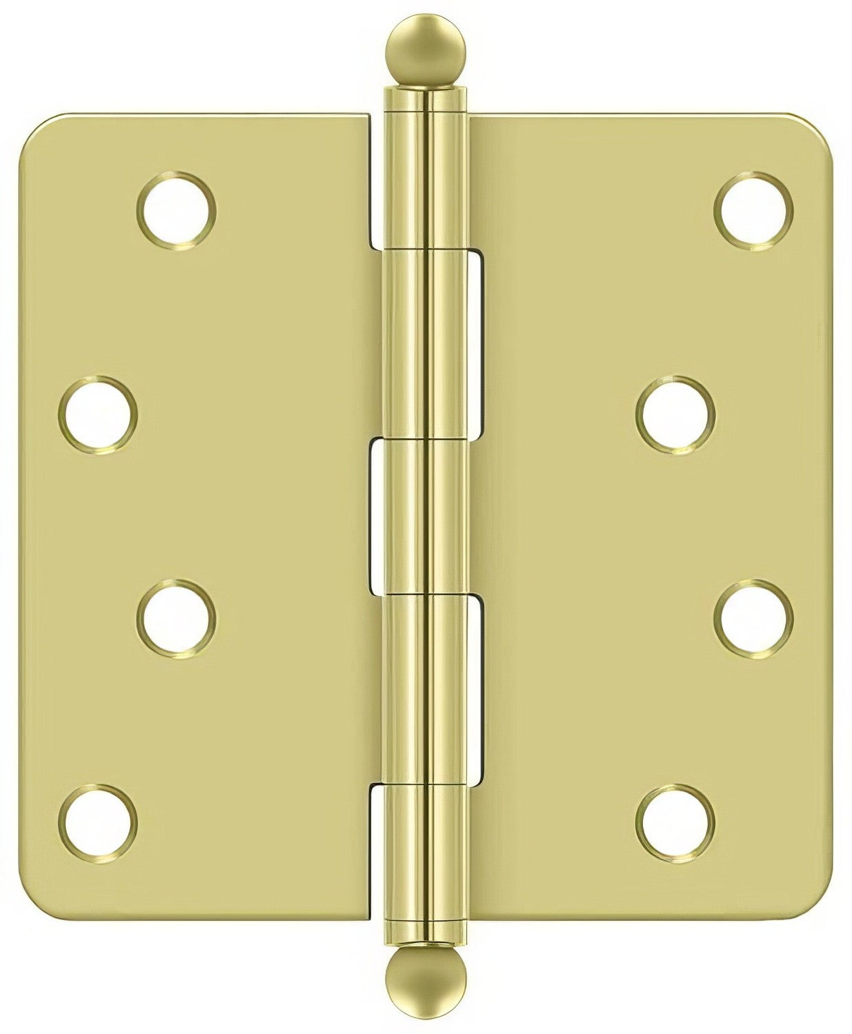 Deltana S44R4-BT 4" x 4" Plain Bearing 1/4" Radius Corner Door Hinge - Pair