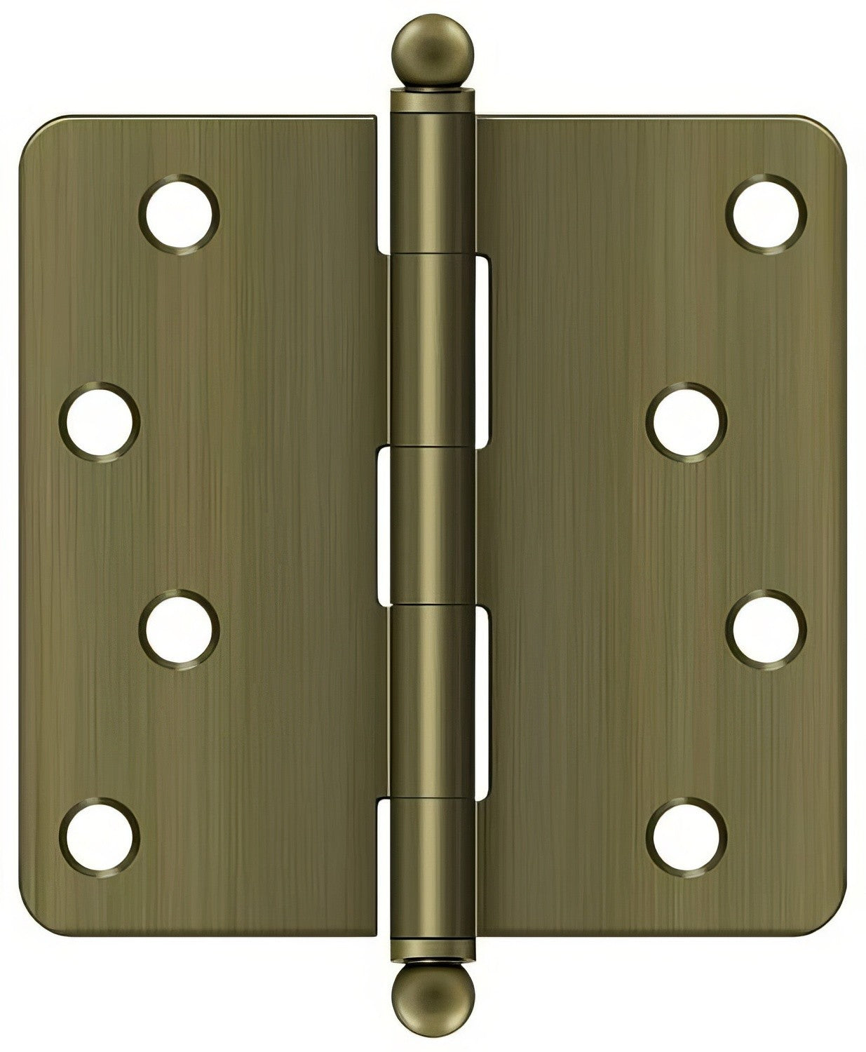 Deltana S44R4-BT 4" x 4" Plain Bearing 1/4" Radius Corner Door Hinge - Pair