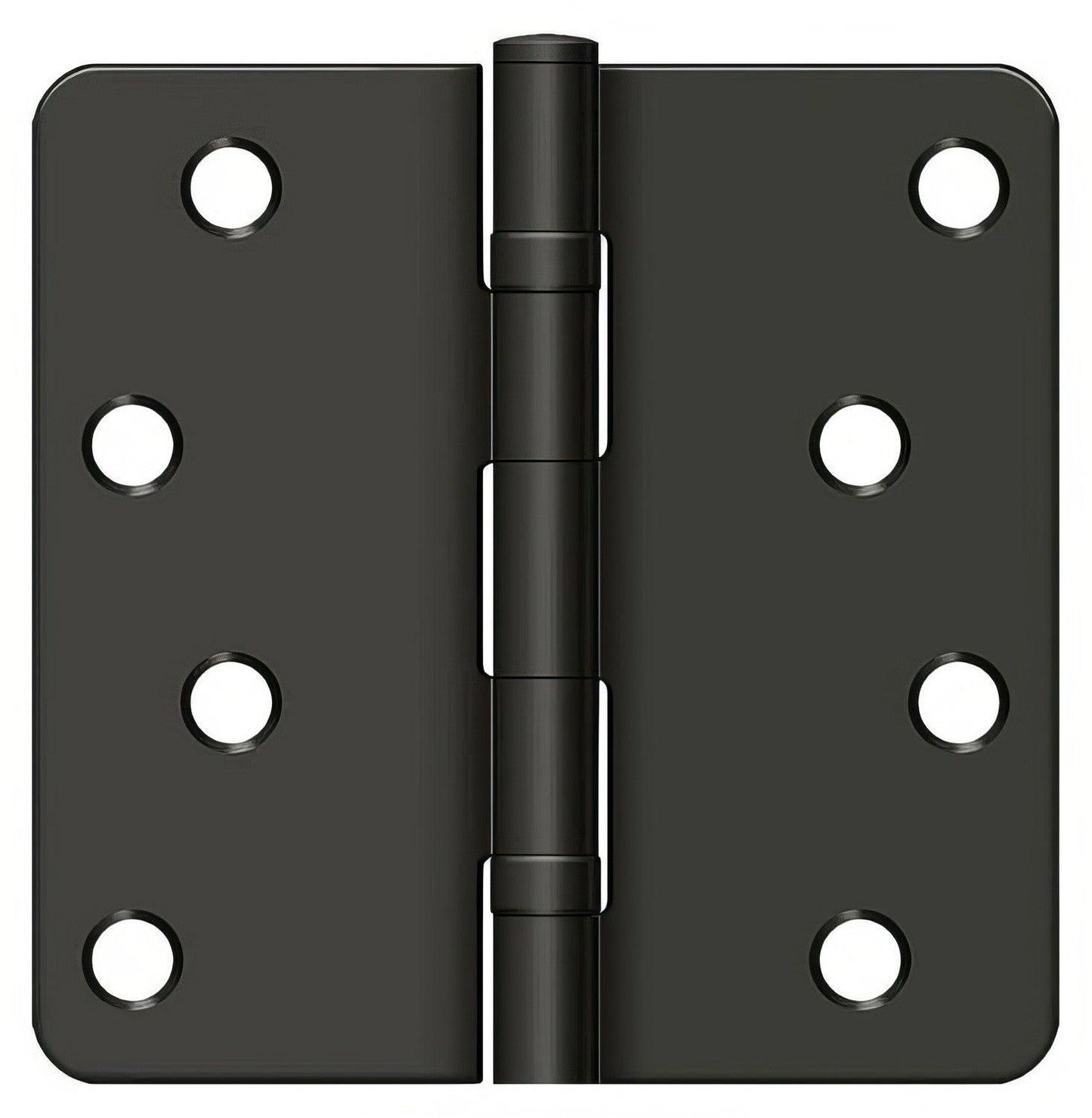 Deltana S44R4BB 4" x 4" Ball Bearing 1/4" Radius Corner Door Hinge - Pair