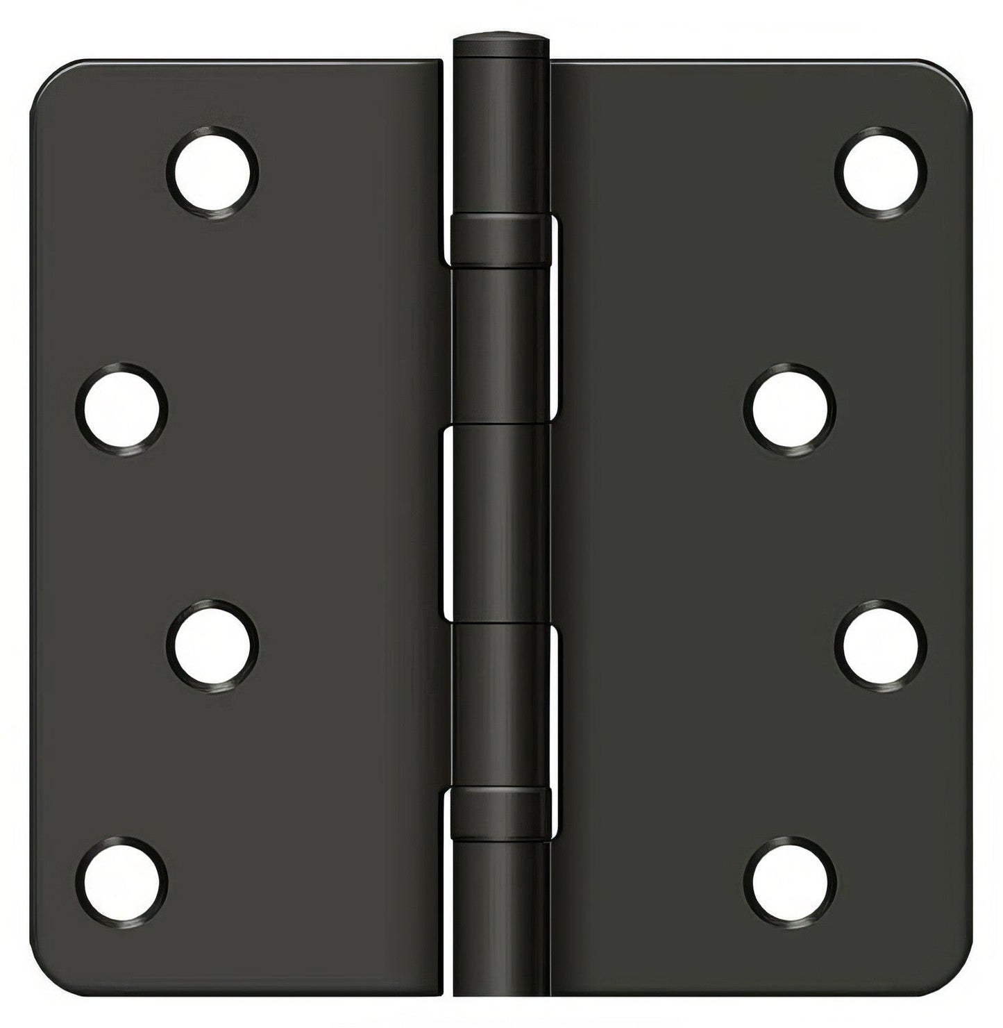 Deltana S44R4BB 4" x 4" Ball Bearing 1/4" Radius Corner Door Hinge - Pair