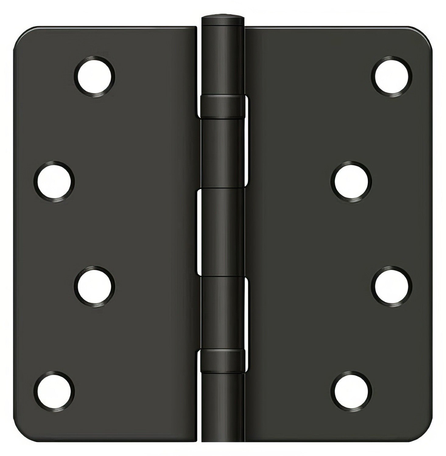Deltana S44R4BB 4" x 4" Ball Bearing 1/4" Radius Corner Door Hinge - Pair