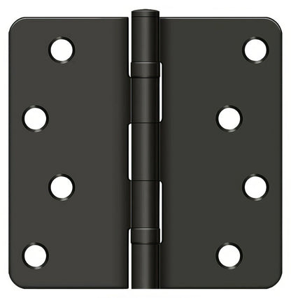 Deltana S44R4BB 4" x 4" Ball Bearing 1/4" Radius Corner Door Hinge - Pair