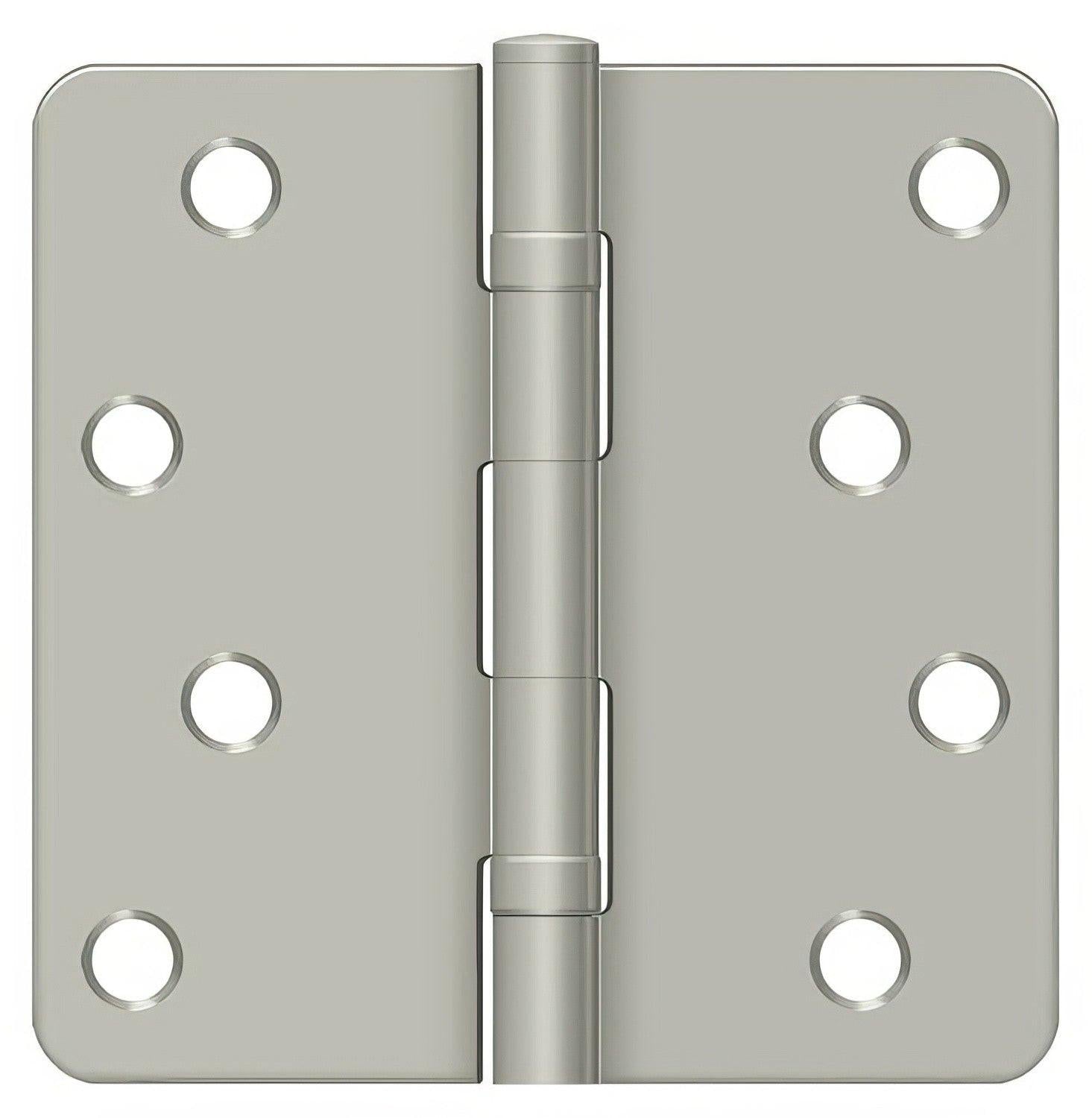 Deltana S44R4BB 4" x 4" Ball Bearing 1/4" Radius Corner Door Hinge - Pair