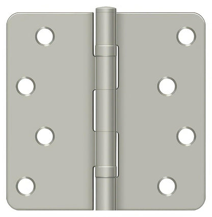Deltana S44R4BB 4" x 4" Ball Bearing 1/4" Radius Corner Door Hinge - Pair