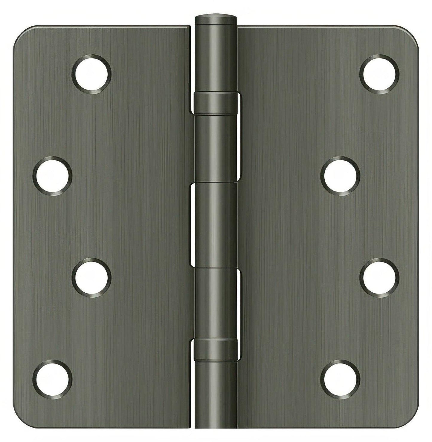 Deltana S44R4BB 4" x 4" Ball Bearing 1/4" Radius Corner Door Hinge - Pair