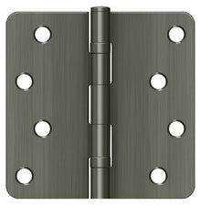 Deltana S44R4BB 4" x 4" Ball Bearing 1/4" Radius Corner Door Hinge - Pair