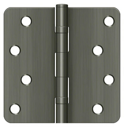 Deltana S44R4BB 4" x 4" Ball Bearing 1/4" Radius Corner Door Hinge - Pair