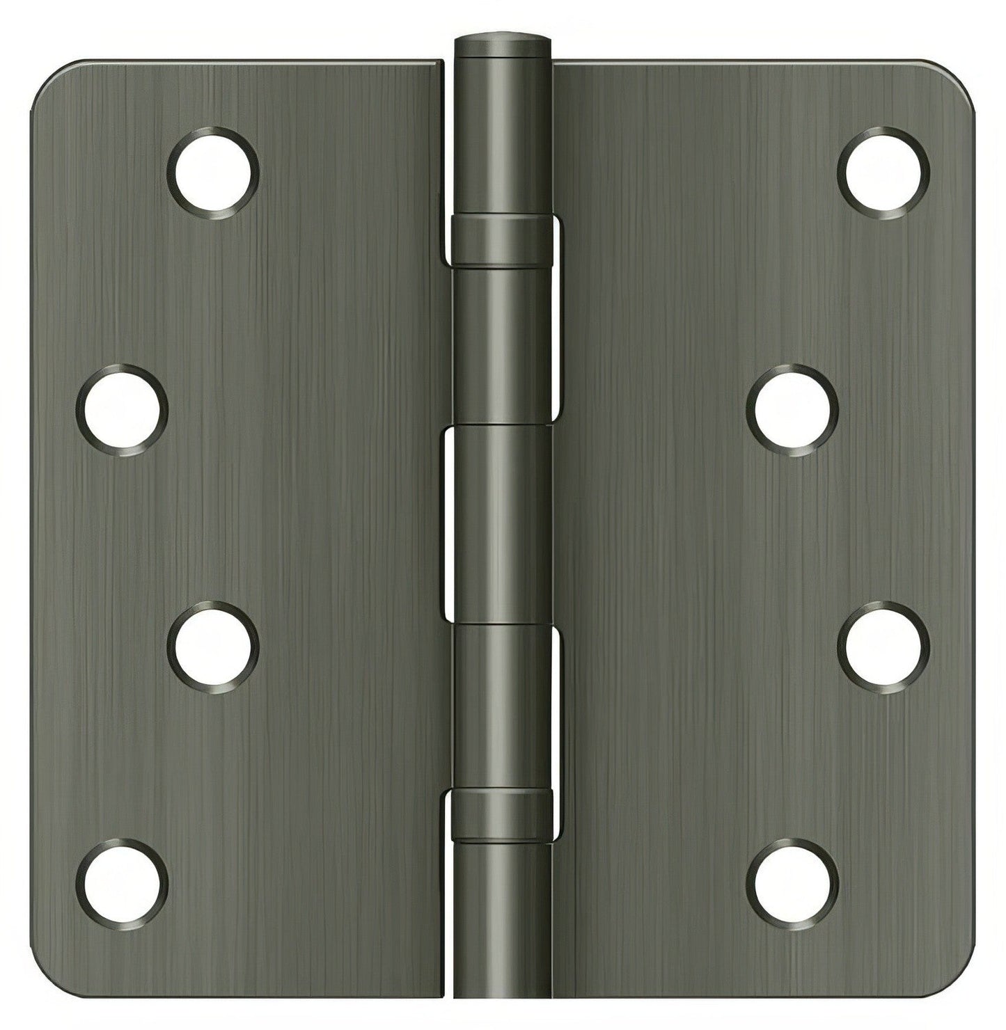 Deltana S44R4BB 4" x 4" Ball Bearing 1/4" Radius Corner Door Hinge - Pair