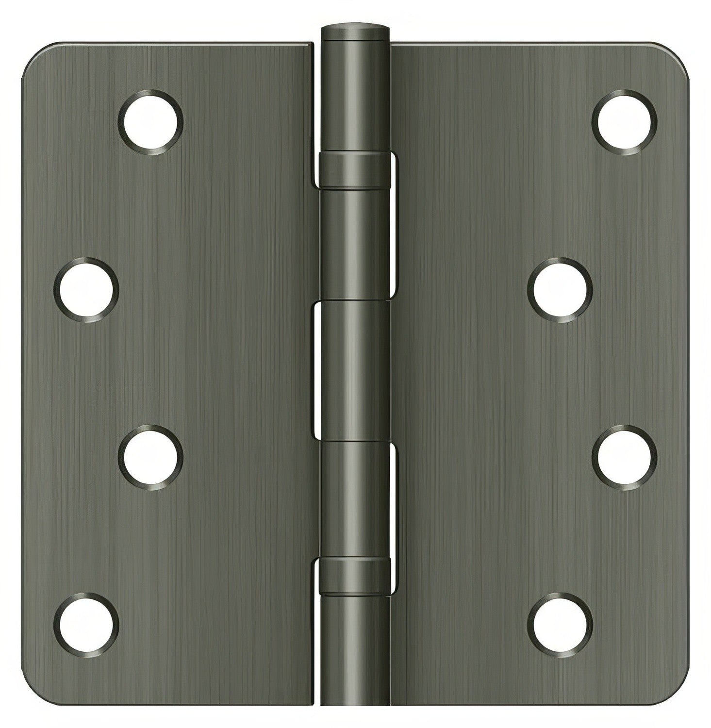 Deltana S44R4BB 4" x 4" Ball Bearing 1/4" Radius Corner Door Hinge - Pair