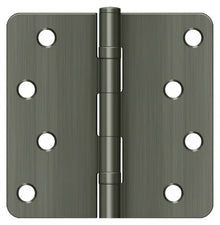 Deltana S44R4BB 4" x 4" Ball Bearing 1/4" Radius Corner Door Hinge - Pair