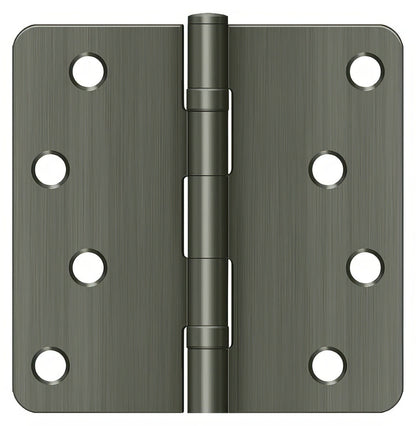 Deltana S44R4BB 4" x 4" Ball Bearing 1/4" Radius Corner Door Hinge - Pair
